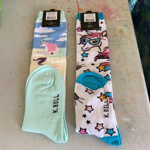 K. Bell Knee Socks 2 LEFT UNI Mermaid - Picture 3 of 3